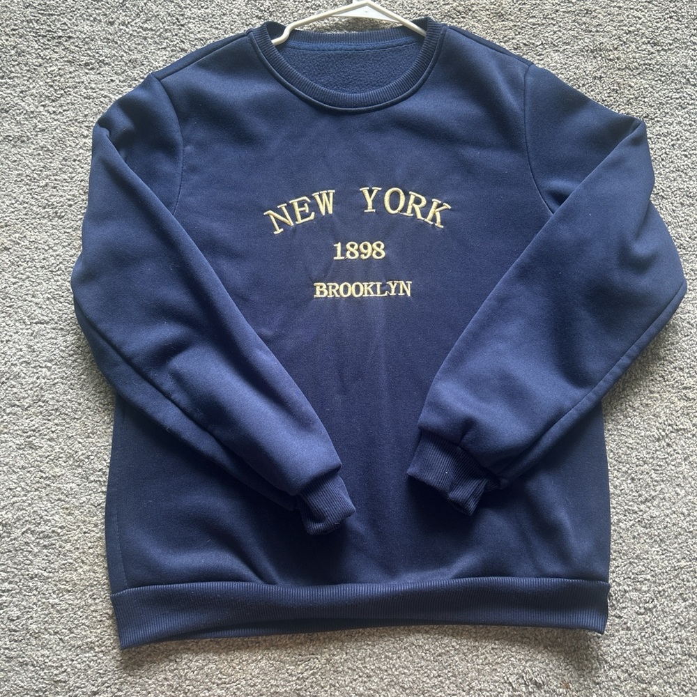 Navy Blue New York Brooklyn Sweater